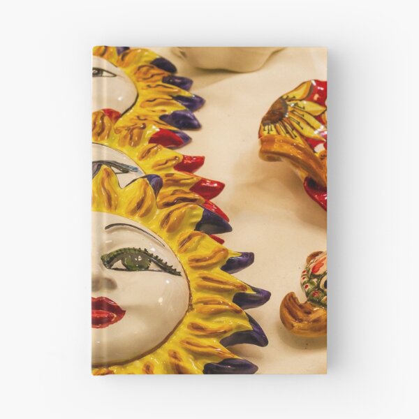 Item preview, Colorful Ceramic Sun Face Wall Plaques and Hand-Painted Souvenirs Displayed on Table designed and sold by Nmallia.