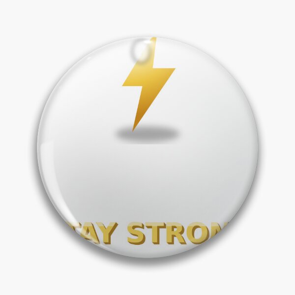 Item preview, Stay Strong Glossy 3D Lightning Bolt designed and sold by kd2010.