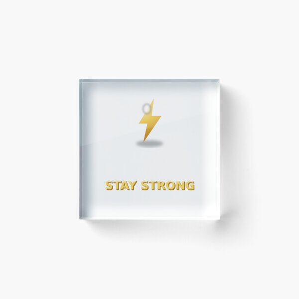Item preview, Stay Strong Glossy 3D Lightning Bolt designed and sold by kd2010.