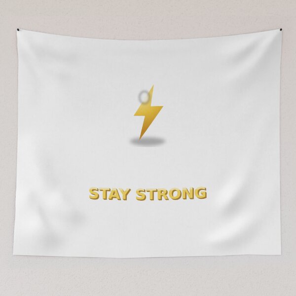 Item preview, Stay Strong Glossy 3D Lightning Bolt designed and sold by kd2010.