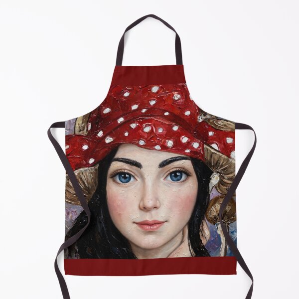 Item preview, Forest Fairy Oil Painting - Red Polka Dot Scarf Fantasy Canvas Art designed and sold by MAISON SYLVIE.
