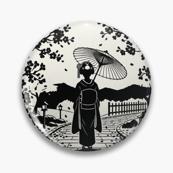 Item preview, Japanese Woodblock Woman with Parasol designed and sold by itotoiro design.