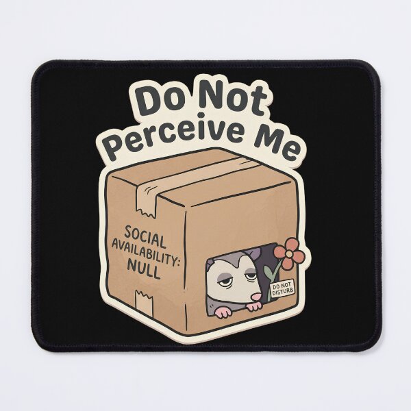 Item preview, Do Not Perceive Me Possum | Cute Sleeping Opossum Kawaii Art social availability = null  designed and sold by kuwagatamushi.