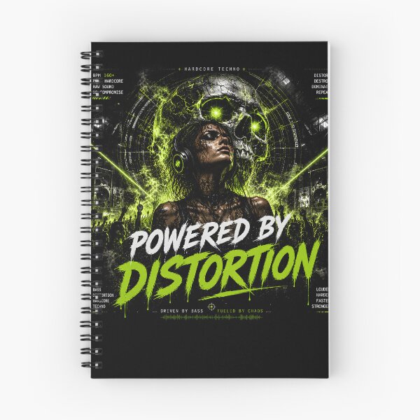 Item preview, Powered by Distortion – Neon Green Hardcore Techno Artwork designed and sold by Peter Kaul.