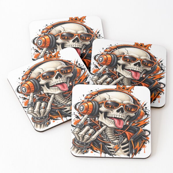 Item preview, Neon Skull DJ Streetwear designed and sold by VYBORA Studio.