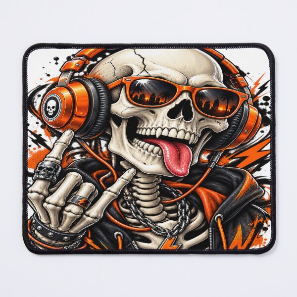 Item preview, Neon Skull DJ Streetwear designed and sold by VYBORA Studio.