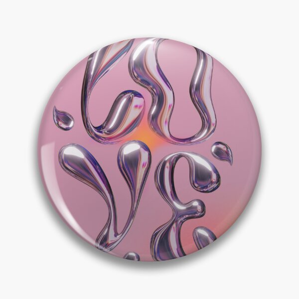 Item preview, 3D Liquid Chrome Love Typography Modern Pink Valentines Day designed and sold by Harsha Pinjani.