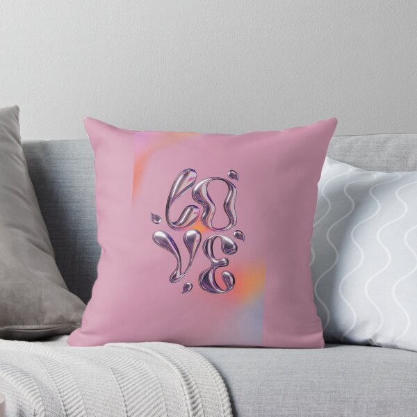 Item preview, 3D Liquid Chrome Love Typography Modern Pink Valentines Day designed and sold by Harsha Pinjani.