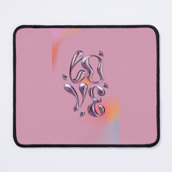 Item preview, 3D Liquid Chrome Love Typography Modern Pink Valentines Day designed and sold by Harsha Pinjani.