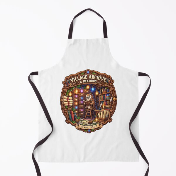 Item preview, Village Archive & Records | Enchanted Owl Librarian | Magical Fantasy Archives designed and sold by MrDev.