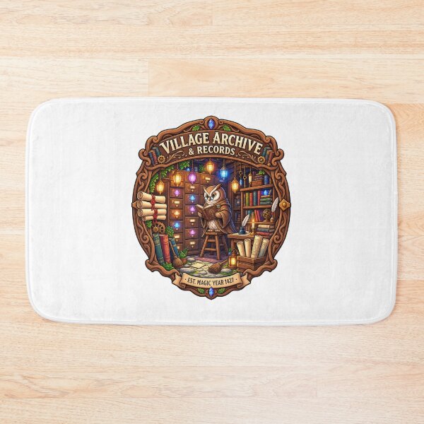 Item preview, Village Archive & Records | Enchanted Owl Librarian | Magical Fantasy Archives designed and sold by MrDev.
