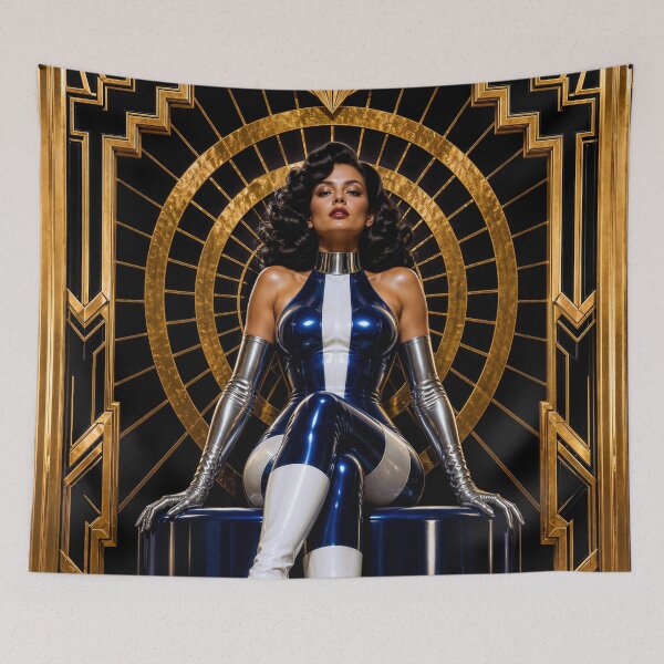 Item preview, Neo-Deco Gilded Elegance Of Glamour Girl Alessandra Varga Stunning AI Concept Art by Xzendor7 designed and sold by Xzendor7 Digital Art Creations.