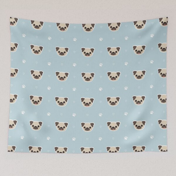 Item preview, Pug Dogs Pattern designed and sold by IrynaAlex.