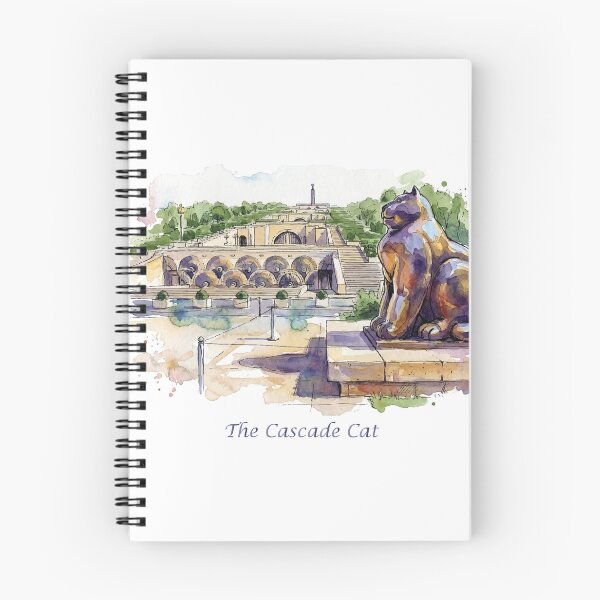 Item preview, Yerevan Cascade Cat Fernando Botero Sculpture Watercolor Art designed and sold by NareArt.