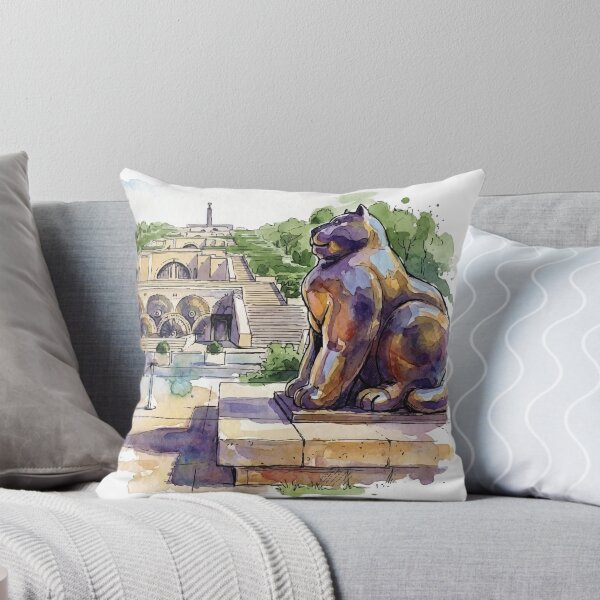 Item preview, Yerevan Cascade Cat Fernando Botero Sculpture Watercolor Art designed and sold by NareArt.