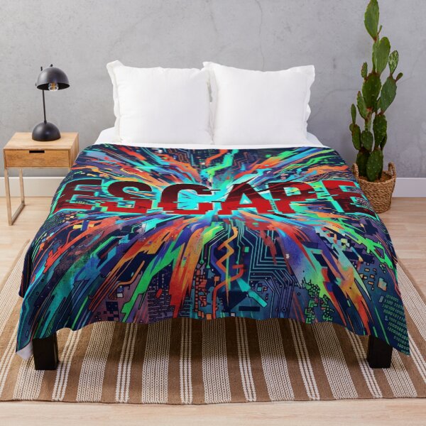 Item preview, Escape The Matrix Cyberpunk Circuit Board Glitch Tech Coder Hacker Sci Fi Art designed and sold by MarCinu Art.