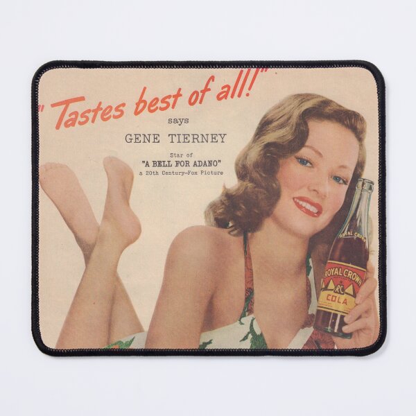 Item preview, Vintage Royal Crown Cola Poster with Gene Tierney designed and sold by Cool Robot Bro..