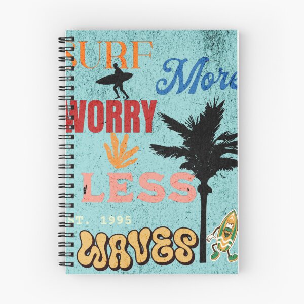 Item preview, Surf More Worry Less – Retro Vintage Surfing Beach Design designed and sold by MOCH- ART.
