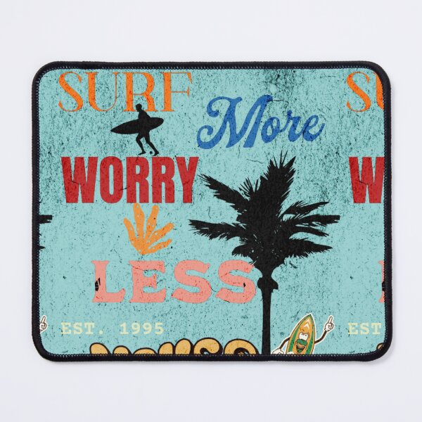 Item preview, Surf More Worry Less – Retro Vintage Surfing Beach Design designed and sold by MOCH- ART.
