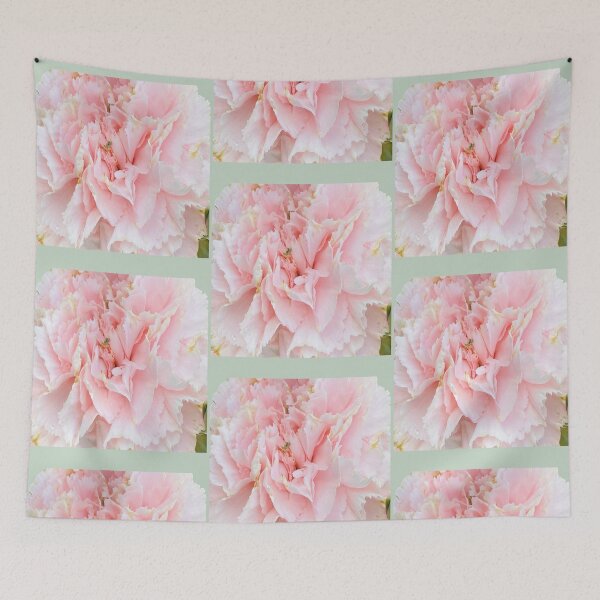 Item preview, Soft Pink Carnation Ruffled Flower Macro Photographic Art designed and sold by BalkanBloom.