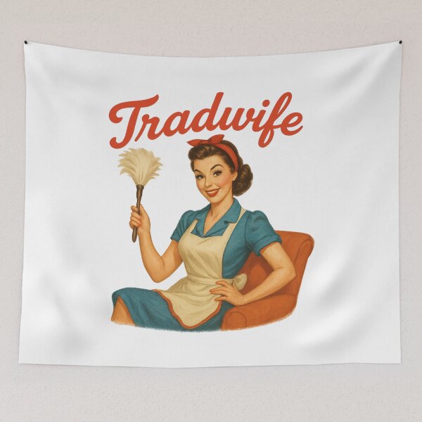 Item preview, Tradwife – Vintage Pin Up Cleaning Scene designed and sold by ViViCollective.