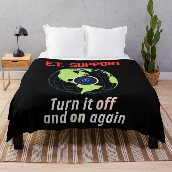 Item preview, E.T. Support - I.T. Tech Support Joke on a Global Level - Turn It Off and On Again designed and sold by SunandShade.