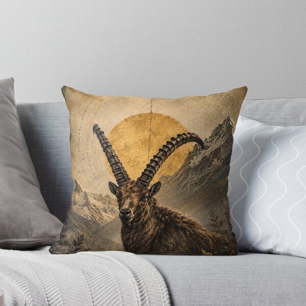 Item preview, Alpine Guardian  – Mystical Ibex Mountain Nature Art designed and sold by SacredLensV.