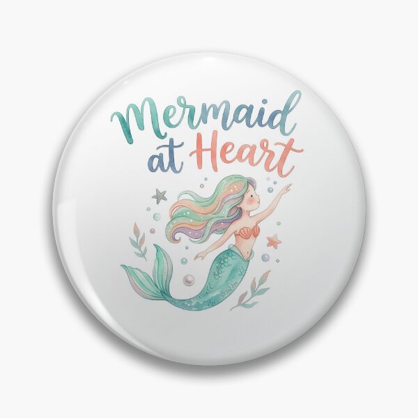 Item preview, Mermaid at Heart Watercolor Quote Design designed and sold by Rutvain.