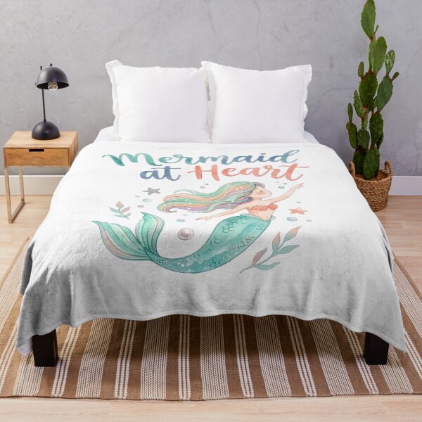 Item preview, Mermaid at Heart Watercolor Quote Design designed and sold by Rutvain.