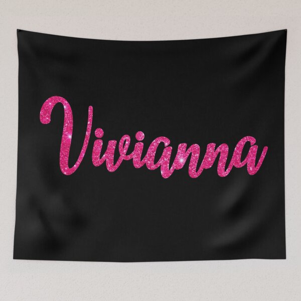 Item preview, Vivianna Hot Pink Sparkly Personalised Name Design designed and sold by CamilasPrints.