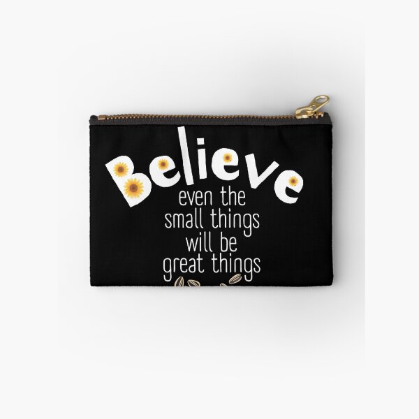 Item preview, Believe in Small Things Yellow Sunflower Positive Quote designed and sold by SunandShade.