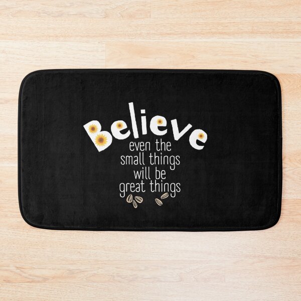Item preview, Believe in Small Things Yellow Sunflower Positive Quote designed and sold by SunandShade.