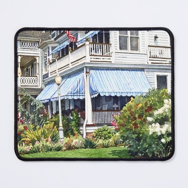 Item preview, Ocean Grove NJ – House With Blue Awning designed and sold by Susan Savad.