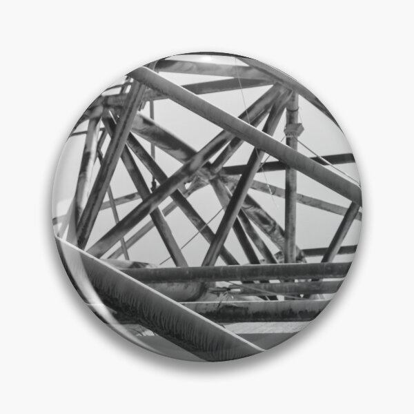Item preview, Black And White Industrial Steel Scaffolding And Lattice Framework With Pipes And Rust Texture designed and sold by Nmallia.