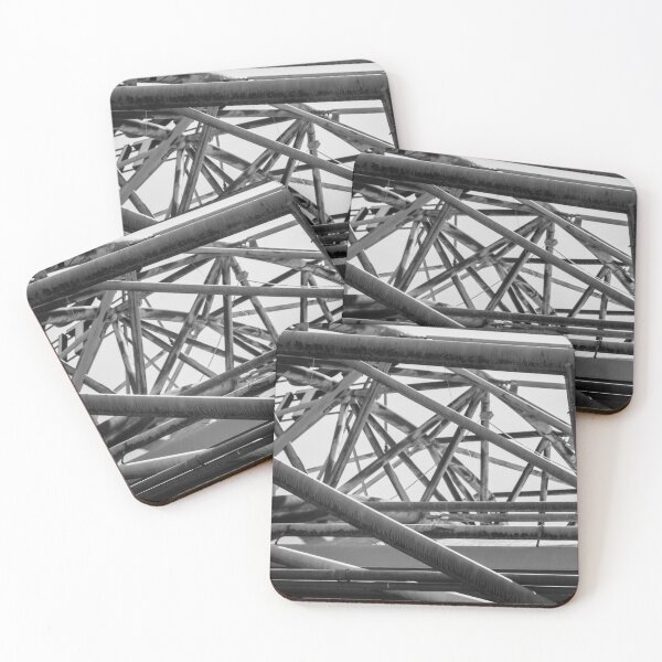 Item preview, Black And White Industrial Steel Scaffolding And Lattice Framework With Pipes And Rust Texture designed and sold by Nmallia.