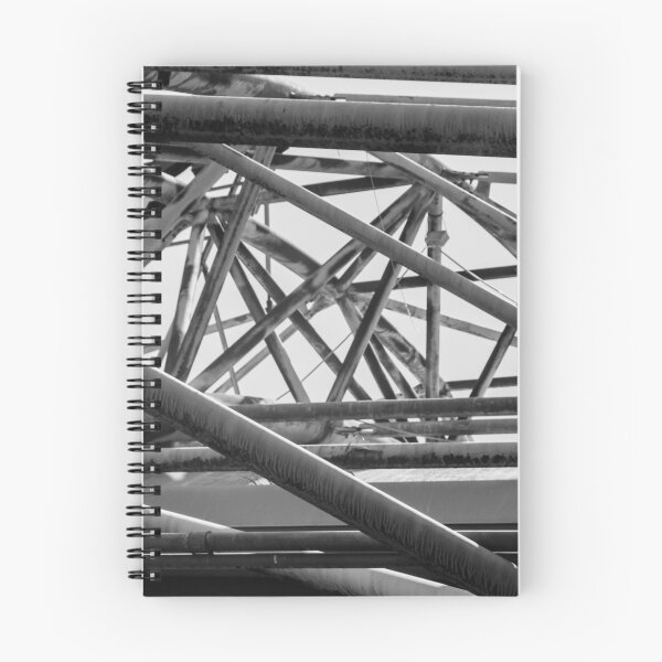 Item preview, Black And White Industrial Steel Scaffolding And Lattice Framework With Pipes And Rust Texture designed and sold by Nmallia.