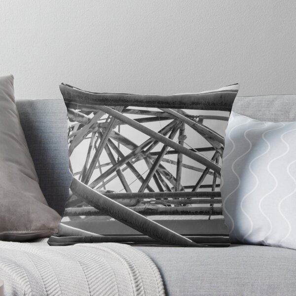 Item preview, Black And White Industrial Steel Scaffolding And Lattice Framework With Pipes And Rust Texture designed and sold by Nmallia.
