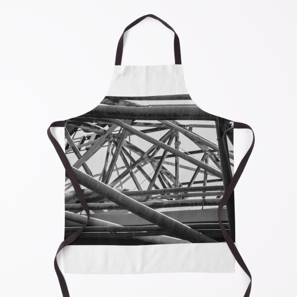 Item preview, Black And White Industrial Steel Scaffolding And Lattice Framework With Pipes And Rust Texture designed and sold by Nmallia.