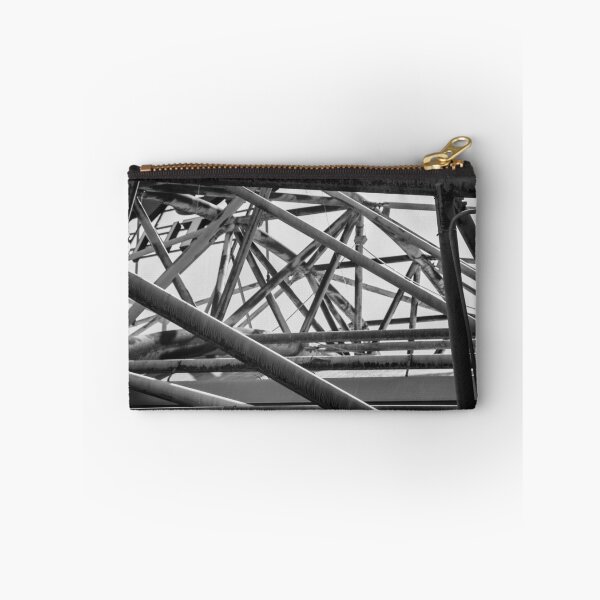 Item preview, Black And White Industrial Steel Scaffolding And Lattice Framework With Pipes And Rust Texture designed and sold by Nmallia.