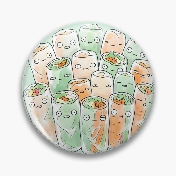 Item preview, Cute Spring Rolls Pile Kawaii Asian Food Illustration designed and sold by DuckOddity.