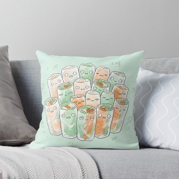 Item preview, Cute Spring Rolls Pile Kawaii Asian Food Illustration designed and sold by DuckOddity.