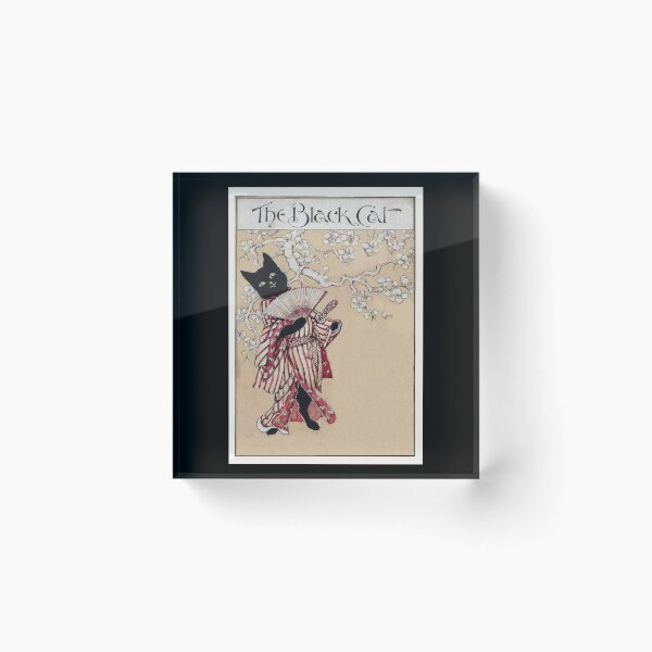 Item preview, The black cat in Japan at cherry blossom time designed and sold by stevepaint.