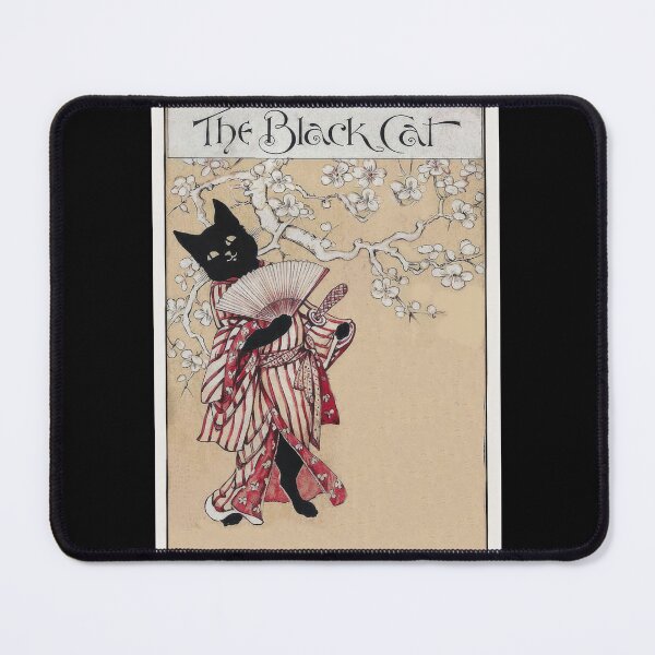 Item preview, The black cat in Japan at cherry blossom time designed and sold by stevepaint.