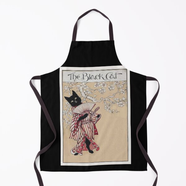 Item preview, The black cat in Japan at cherry blossom time designed and sold by stevepaint.