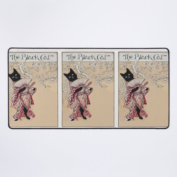 Item preview, The black cat in Japan at cherry blossom time designed and sold by stevepaint.