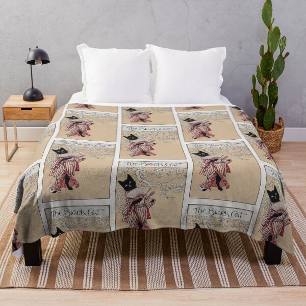 Item preview, The black cat in Japan at cherry blossom time designed and sold by stevepaint.