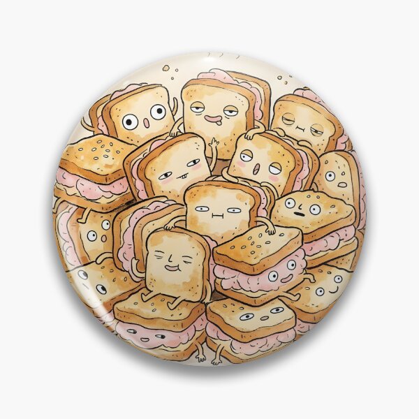 Item preview, Cute Mien Bao Xia Shrimp Toast Kawaii Asian Food Illustration designed and sold by DuckOddity.
