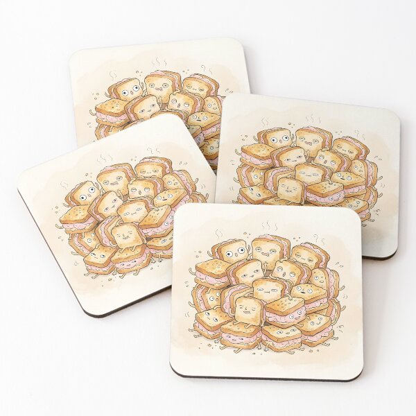 Item preview, Cute Mien Bao Xia Shrimp Toast Kawaii Asian Food Illustration designed and sold by DuckOddity.