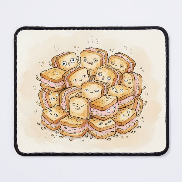 Item preview, Cute Mien Bao Xia Shrimp Toast Kawaii Asian Food Illustration designed and sold by DuckOddity.
