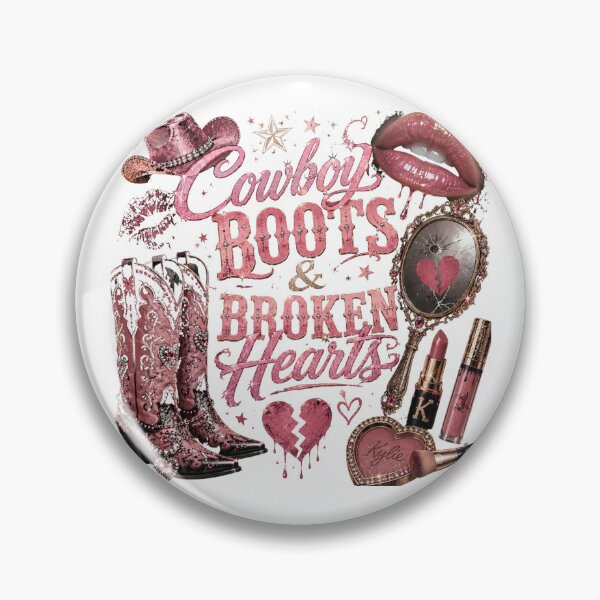 Item preview, Cowboy Boots & Broken Heart - Pink Western Aesthetic  designed and sold by LC&LCPlatform.